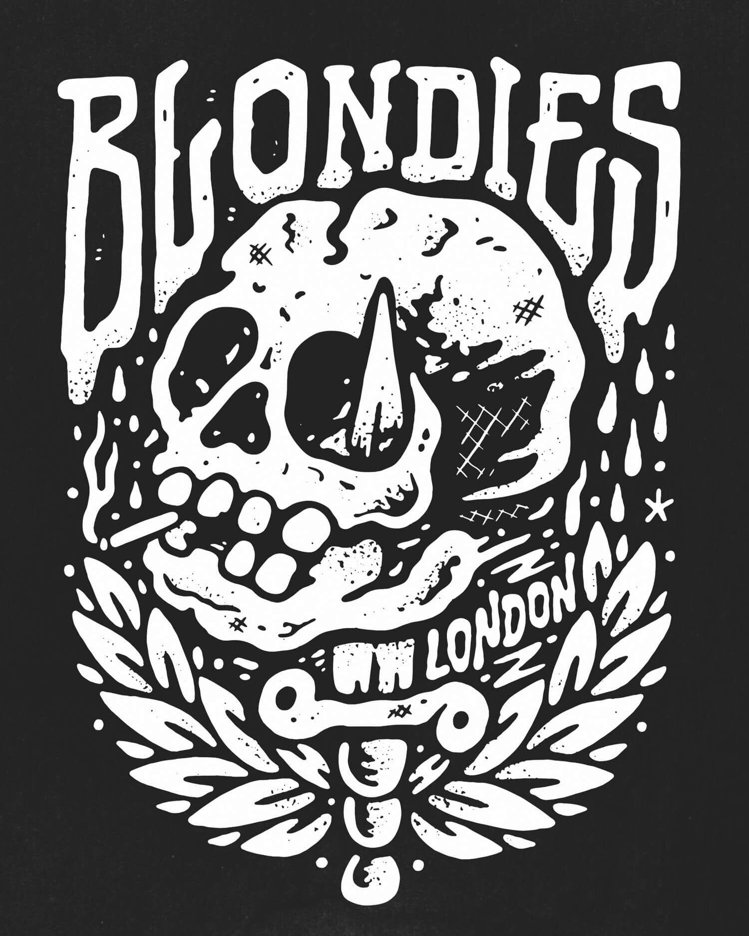 Blondies London: Skull Design
