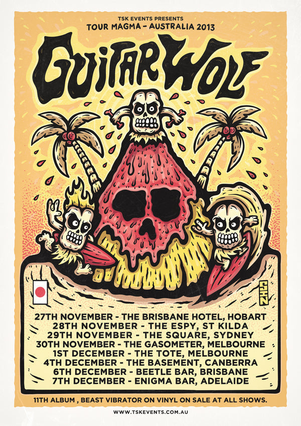 Guitar Wolf: Australian Tour Poster 2014