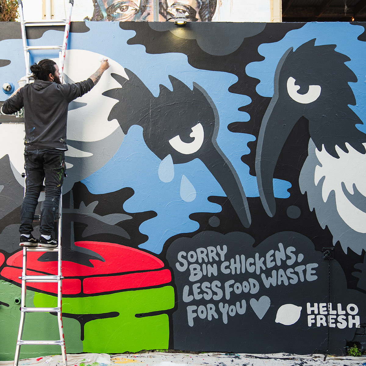 Hello Fresh – Sorry Bin Chickens Mural