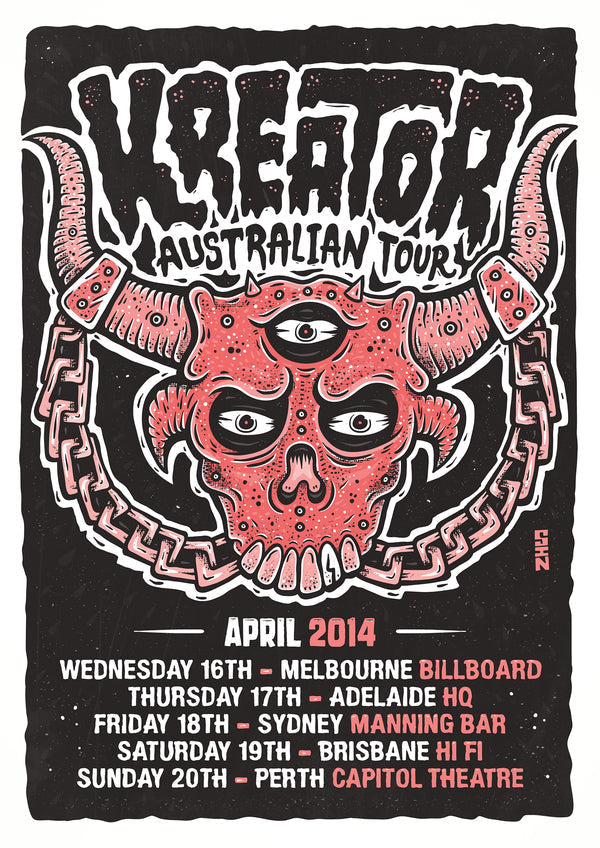 Kreator: Australian Tour Poster 2015