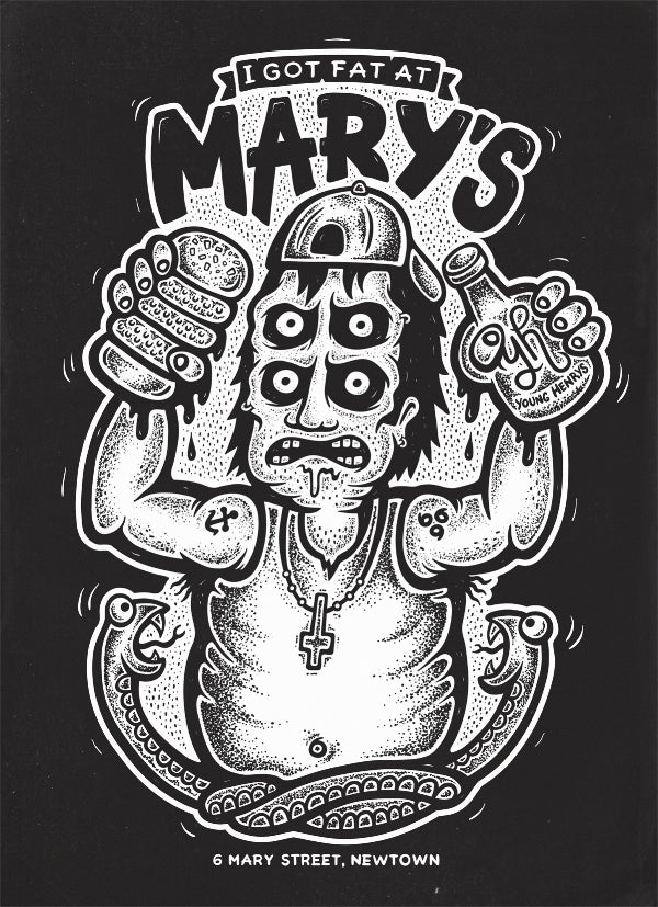 Get Fat: Mary'S Shirt Illustration