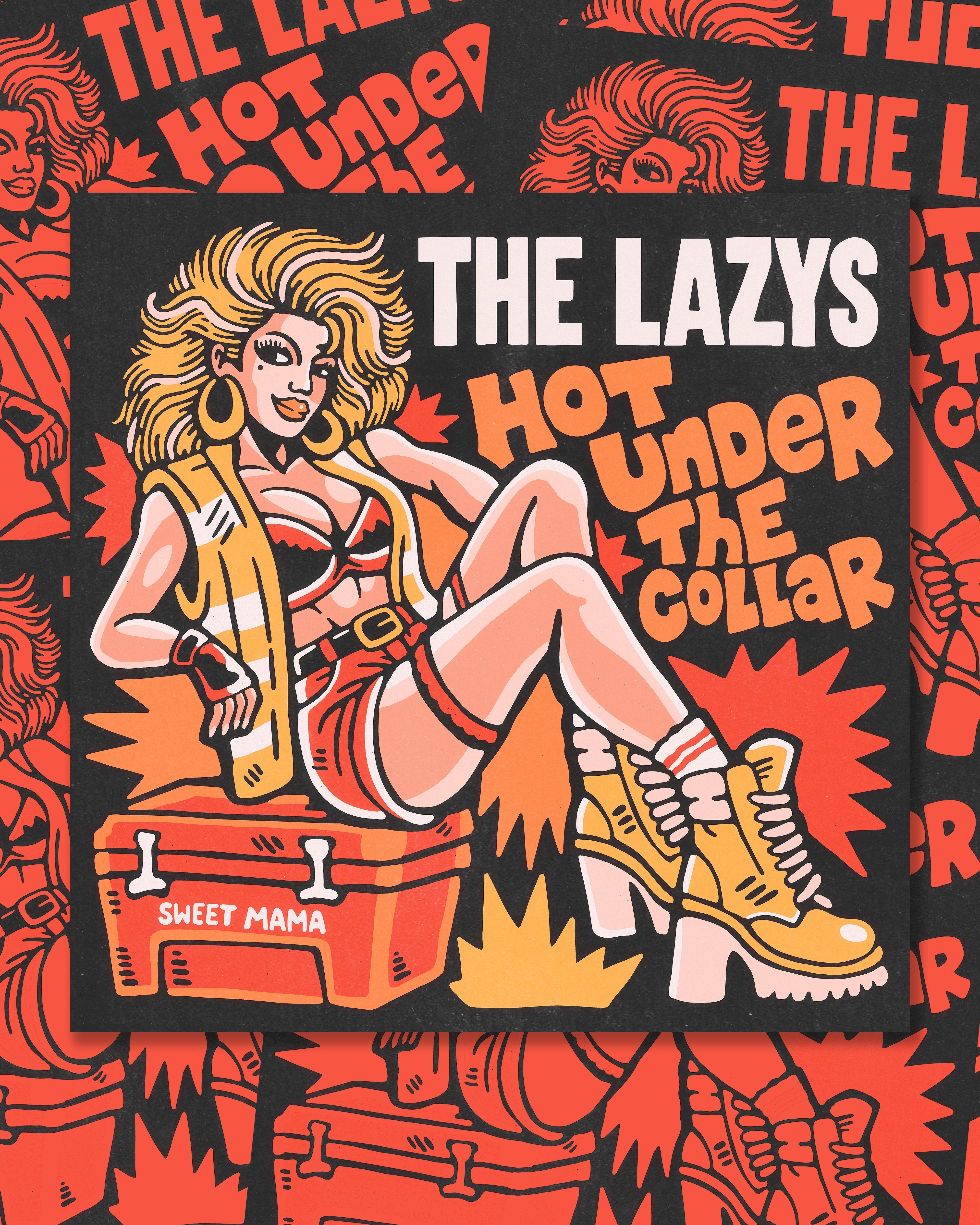 THE LAZYS - "Hot Under The Collar" Tour Artwork