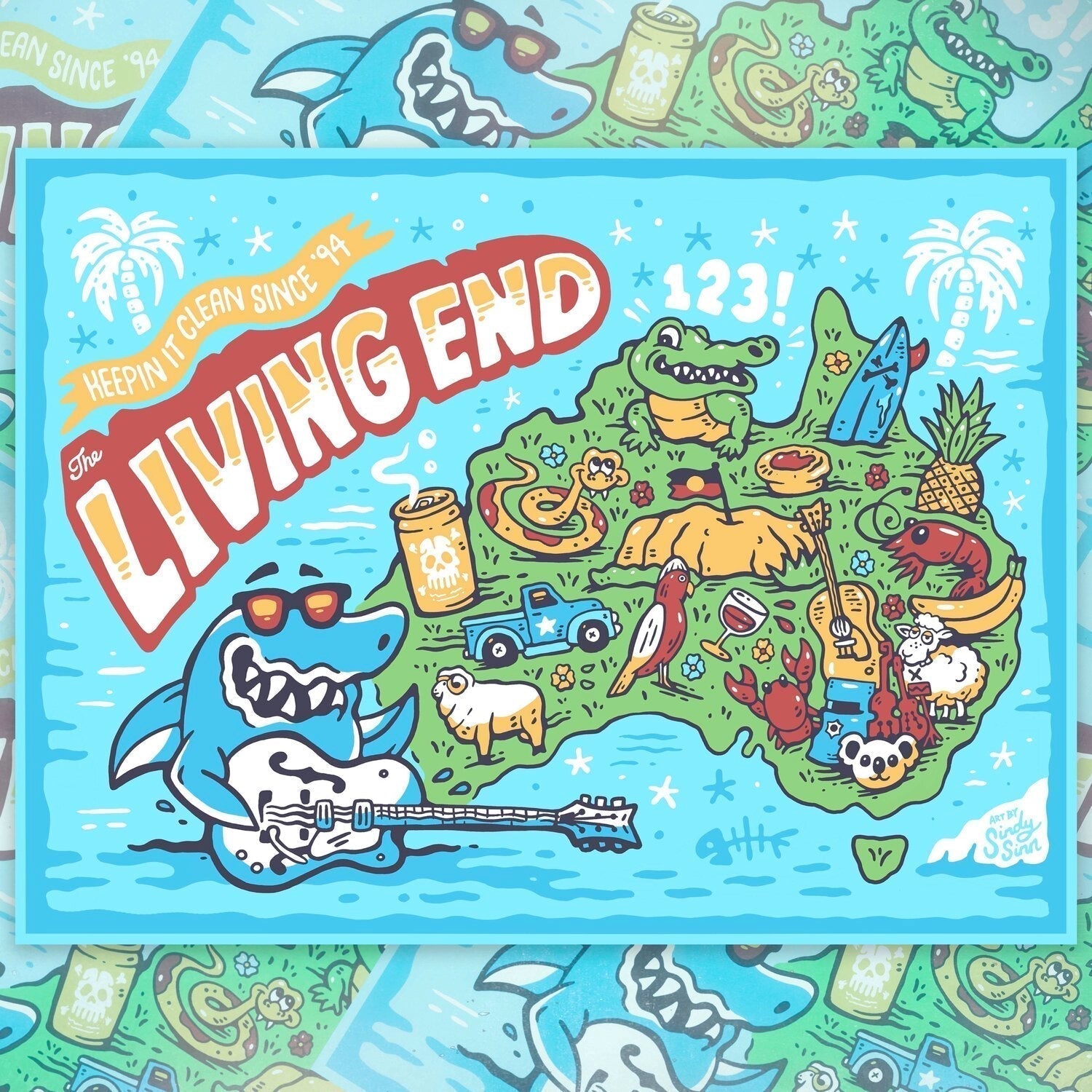 Living End: Tea Towel 2019 Artwork