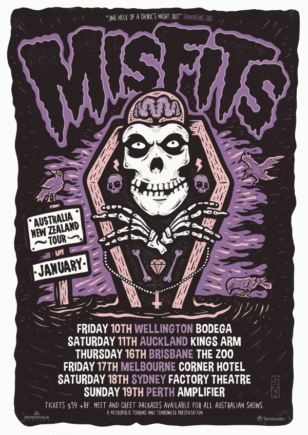 The Misfits: Australian Tour Poster 2014