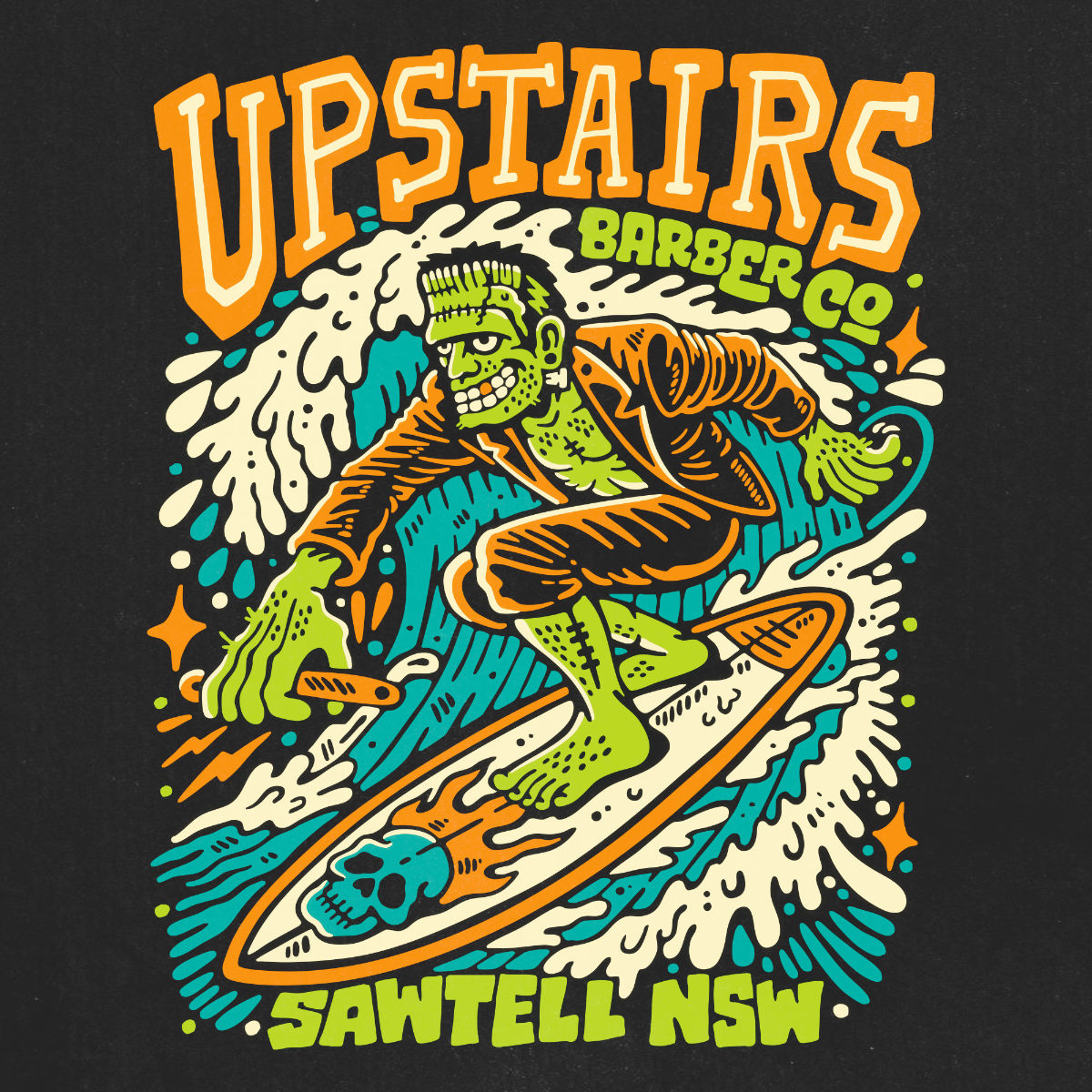 Upstairs Barber Co - Shirt Art