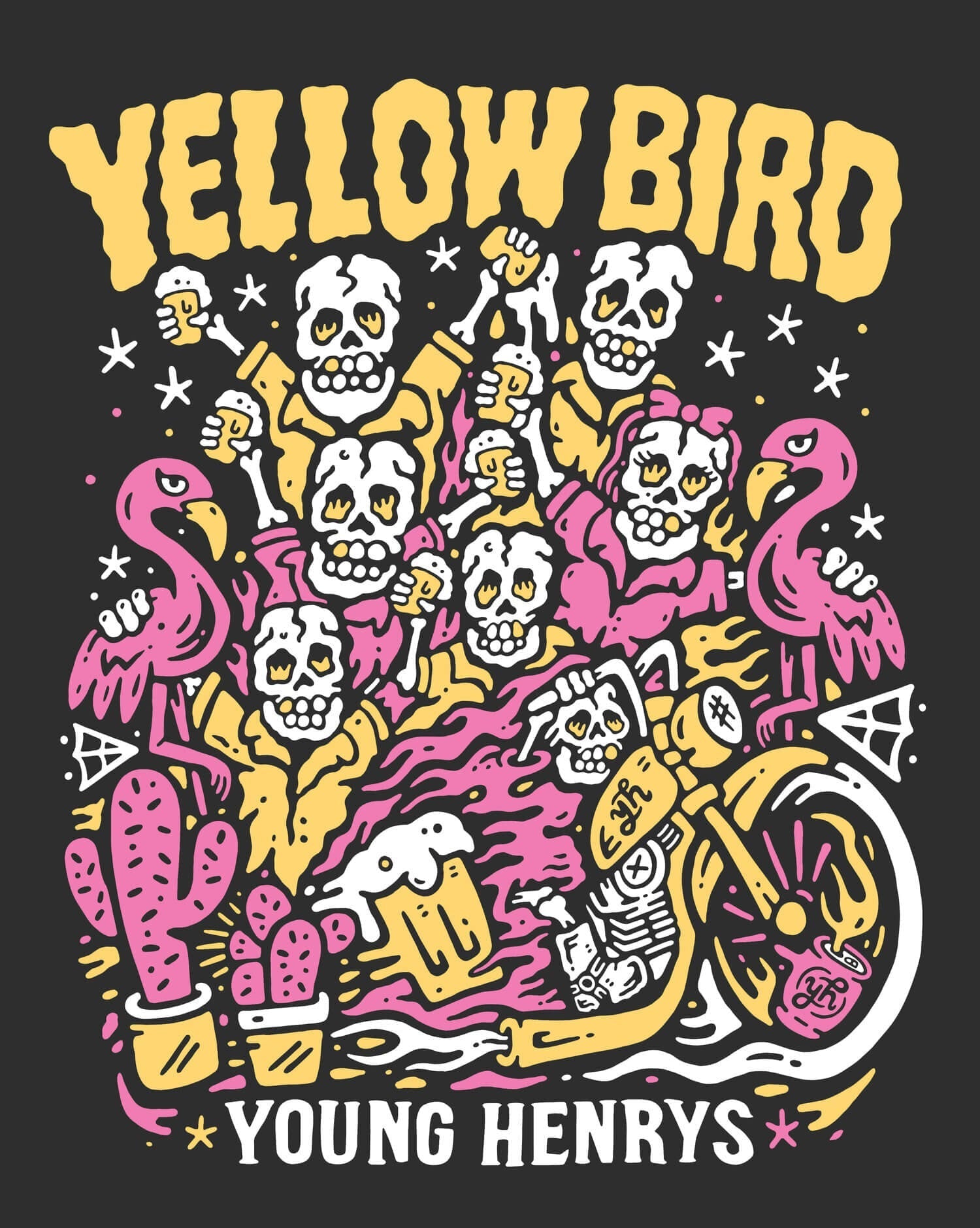 Yellow Bird: Young Henrys Shirt Artwork