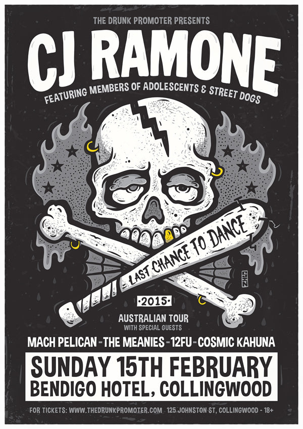Cj Ramone: Australian Tour Poster 2015