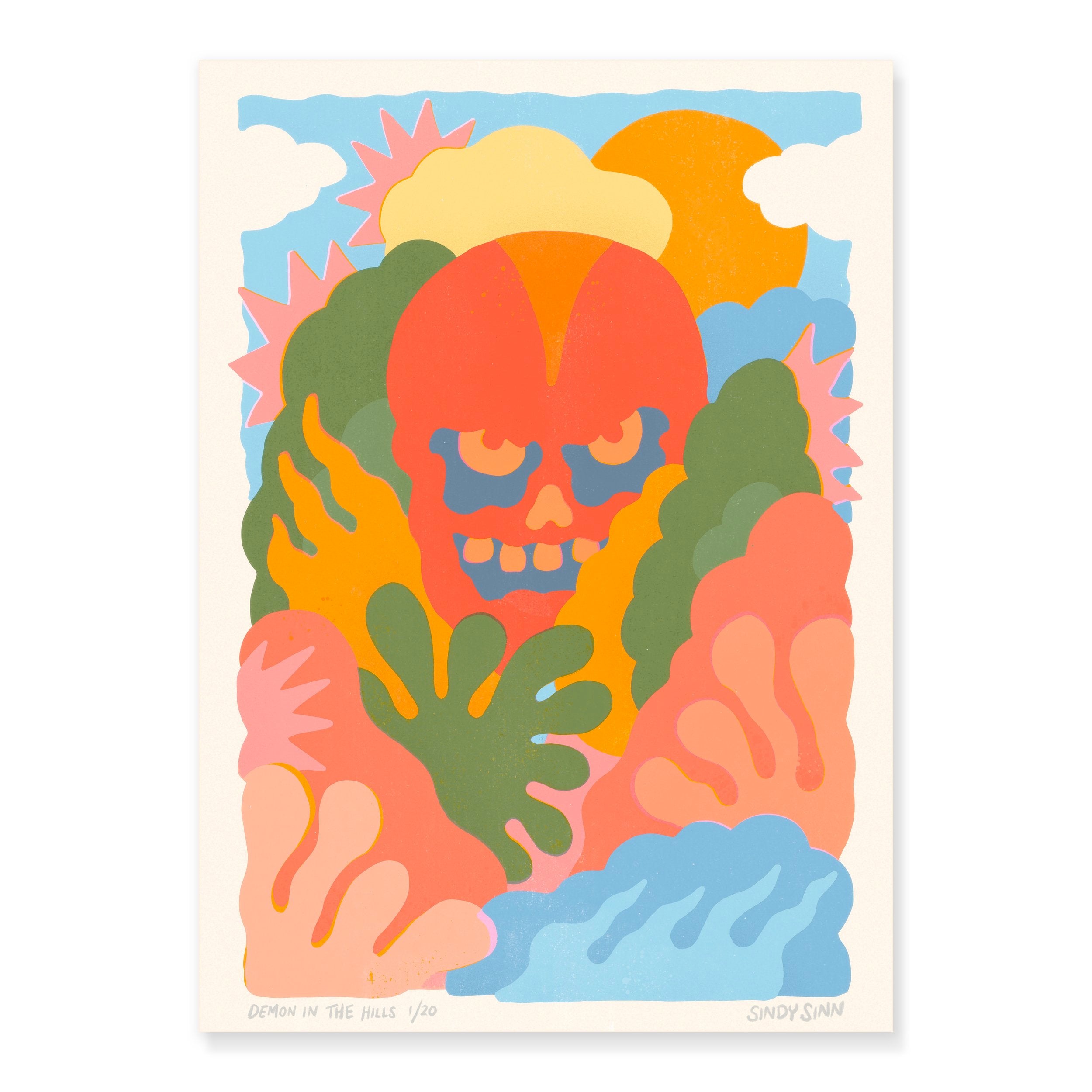DEMON IN THE HILLS - A2 GICLEE PRINT