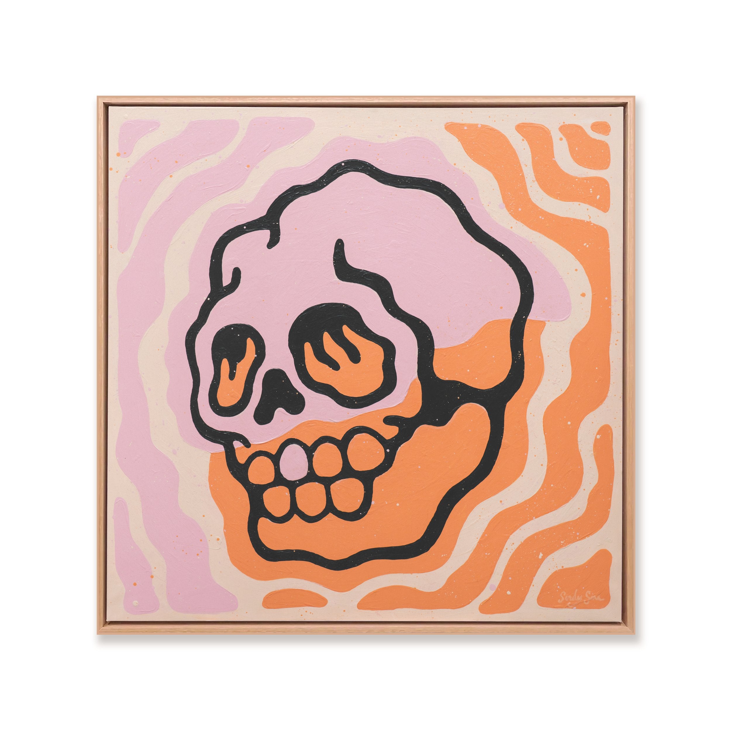 DESERT SKULL - Hand Painted Canvas (Original)