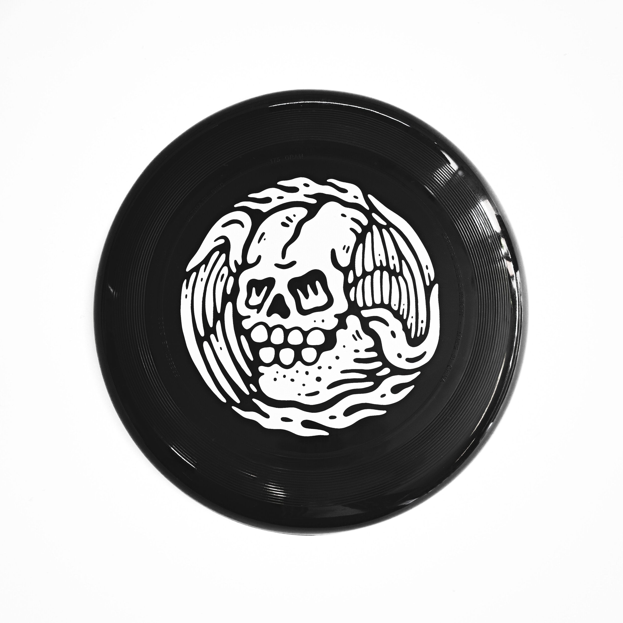SPINNING SKULL - Black Frisbee