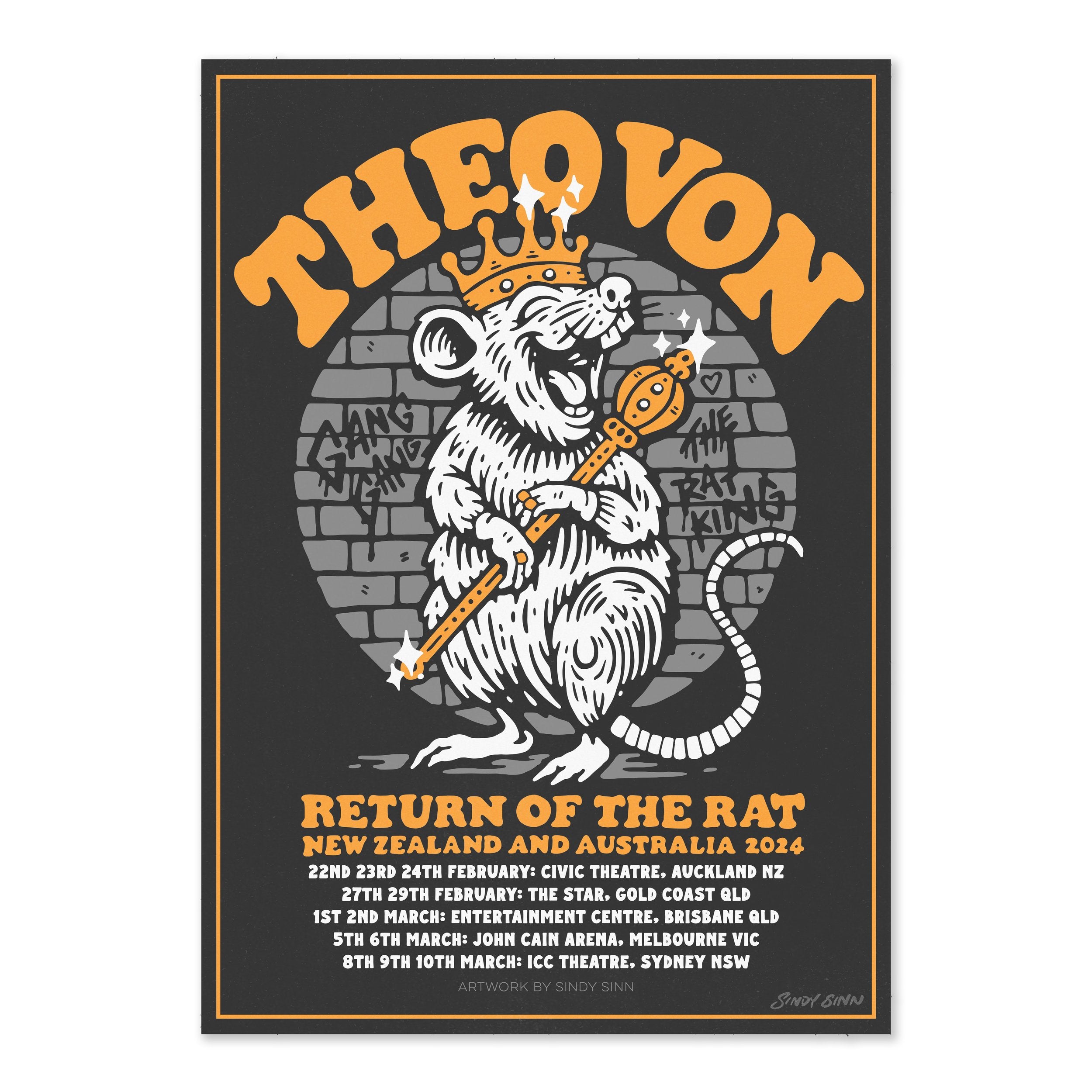 THEO VON - 2024 Australian Tour Poster (A2)