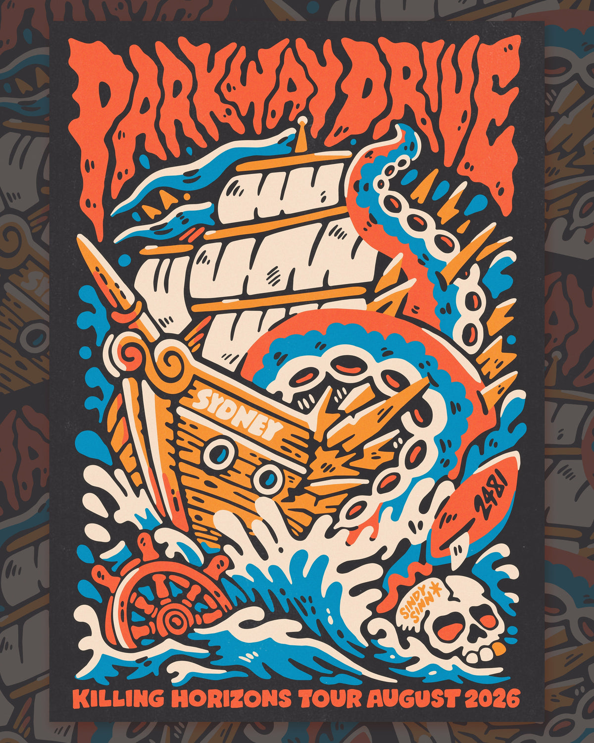 PARKWAY DRIVE - KILLING HORIZONS TOUR ART