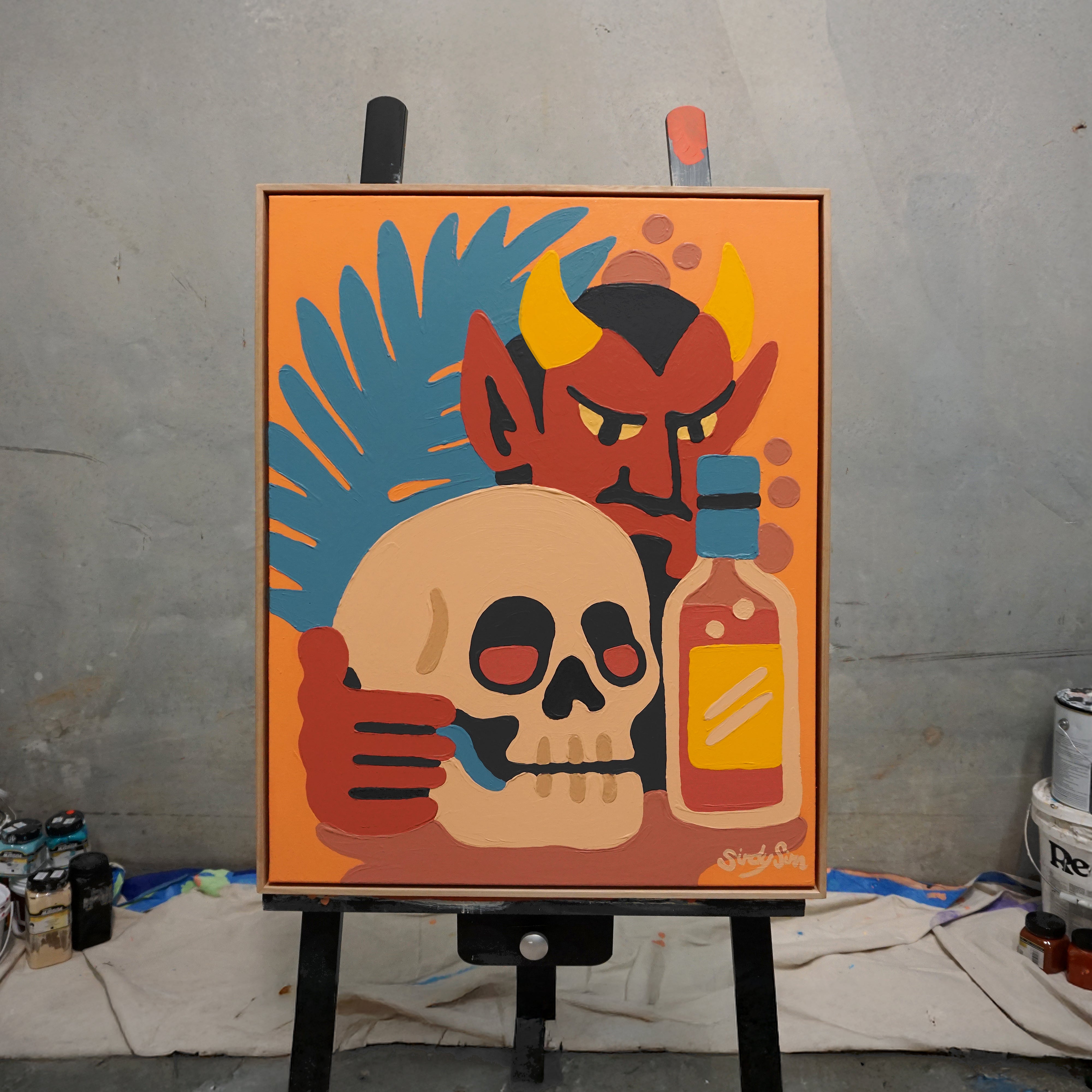 BAD SPIRITS: Hand-painted Canvas (Original)