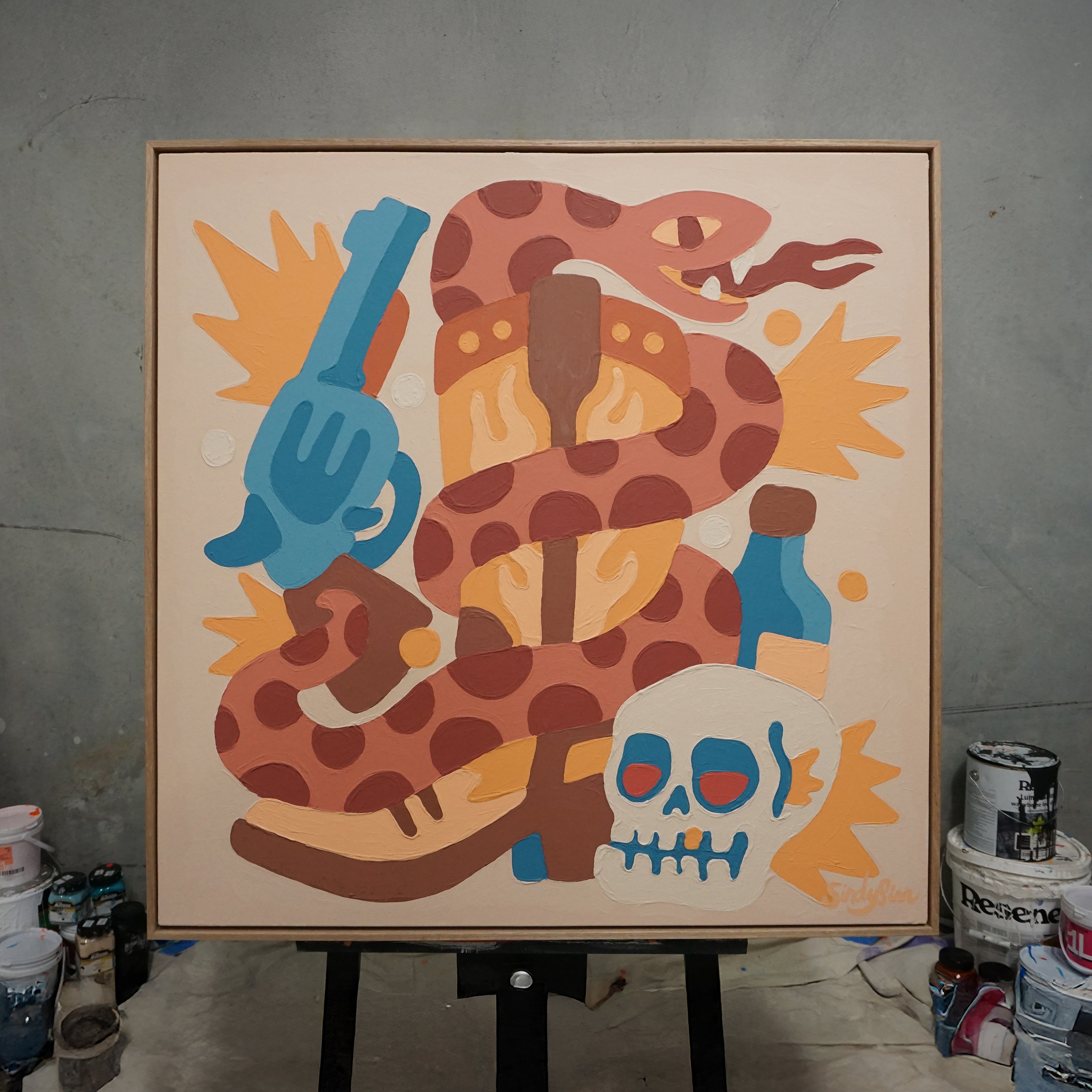 SNAKEBITE: Handpainted Canvas (Original)